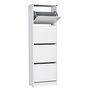 Hanah Home Zapatero Blanco con 4 Cajones